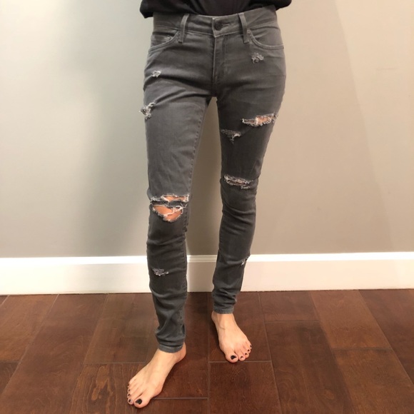 Joie Denim - Grey Ripped Jeans